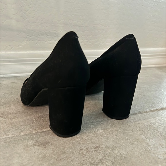 Steve Madden Arya Black Suede Pointed Toe with Chunky Heel - 8.5 - Picture 3 of 5
